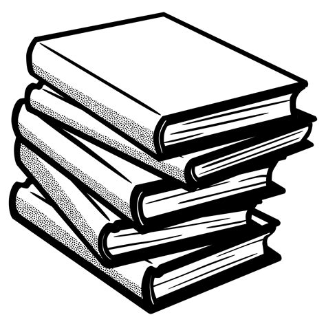 book clip art black and white.